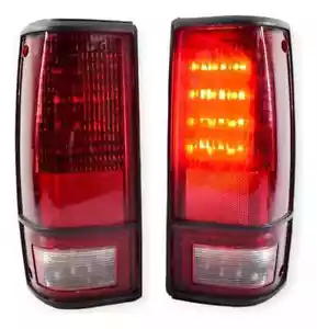 LED Pair Tail Light 82-93 Chevrolet S10 91-93 GMC Sonoma 82-90 S15 Black Trim - Picture 1 of 16
