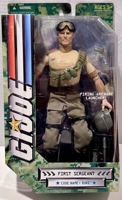 Hasbro G.I. Joe 12” First Sergeant Duke With Firing Grenade Launcher 2008  66811 - Image 1 of 4