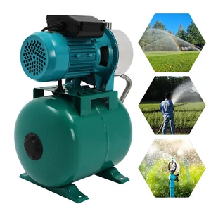 Bomba de pozo poco profundo de 0,75 kW 1 HP con tanque de presión, bomba de agua de riego 3420 r/min - Imagen 1 de 19