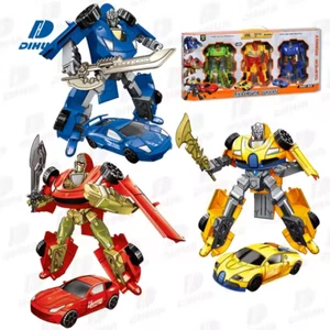 Transforming Robot Cars Toy Set - 3-Pack Universe Robot Figures for Kids 3+ - Picture 1 of 6