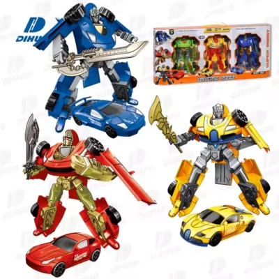 Transforming Robot Cars Toy Set - 3-Pack Universe Robot Figures for Kids 3+ - Image 1 of 4