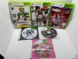 6 - Microsoft Xbox 360 Sports Lot - Madden, NHL, NBA2K, etc.. - Untested - Picture 1 of 5