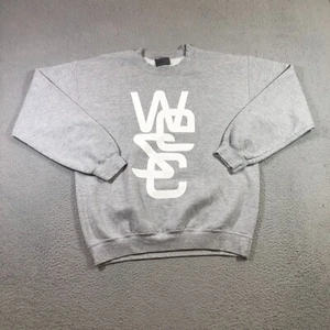 WESC crewneck sweatshirt mens M gray pullover logo - Picture 1 of 10