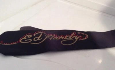 Corbata negra para hombre Ed Hardy Foto 1 de 3