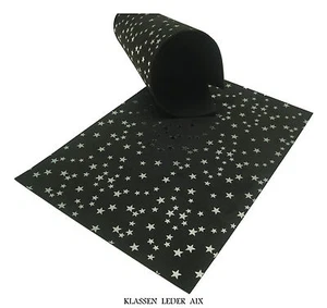 Rindsleder Fantasie Sterne Design 2,4 mm Dick A4 Stück Echt Haut Leather 262 - Bild 1 von 4