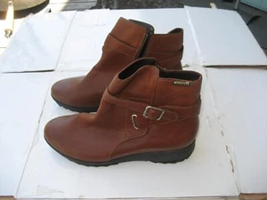 Mephisto Women Ankle Boots Shoes, Air-Jet Sole, Brown Leather, Size US 8.5 EUR 6 - Picture 1 of 10