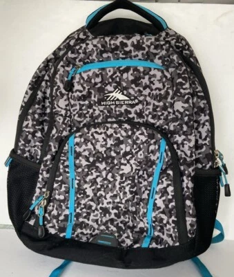High Sierra Backpack RipRap Lifestyle Book Bag Padded Laptop Sleeve Zip Camo - Image 1 of 4