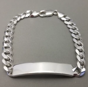 Solid Sterling Silver Identity ID Bracelet Hallmarked 21cm (8.25") 8mm 25g - Picture 1 of 12