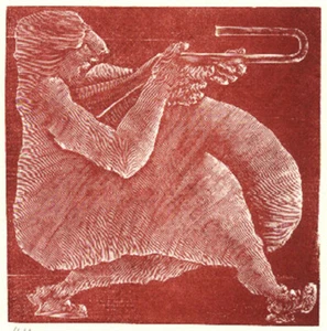 Holzstich Original IM SCHLARAFFENLAND ZIELT MAN AUF ANDERE U. TRIFFT SICH SELBST - Bild 1 von 8