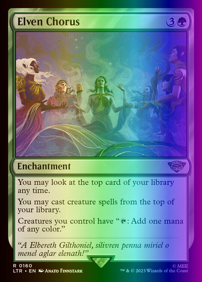 MTG Elven Chorus (160/511) The Lord of the Rings Tales of Middle-earth LP FOIL