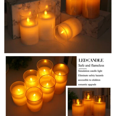 Flameless Candles Battery LED Flickering Electronic Candle Lamp - Image 1 of 4
