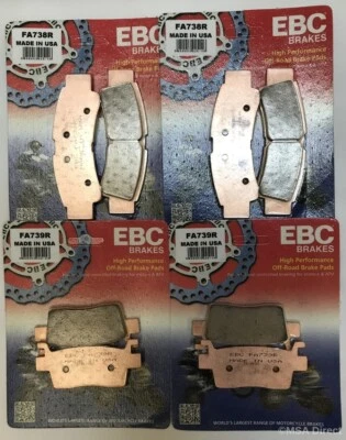 EBC Sintered FRONT and REAR Brake Pads For KAWASAKI KRX1000 TERYX (2020 to 2024) - Image 1 of 4