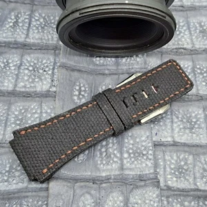 Cinturino Orologio Tela 26mm/24mm Vintage Design Minimalista Su misura Moda Militare - Foto 1 di 10