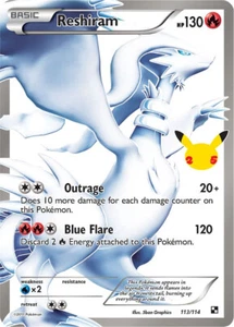 Reshiram 113/114 Pokemon TCG Celebrations Rare - Picture 1 of 1