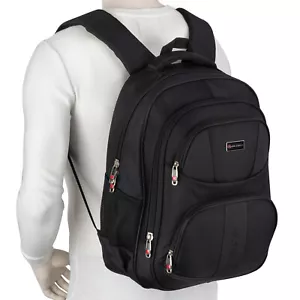 Rucksack Sport Arbeit Freizeit Schulrucksack Ranzen Herren Damen T0004 Schwarz - Bild 1 von 12