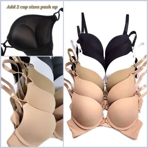 Add 2Cup Sizes Extreme Ultimate Lift Padded Cross Front Push Up Bra brassiere - Picture 1 of 30