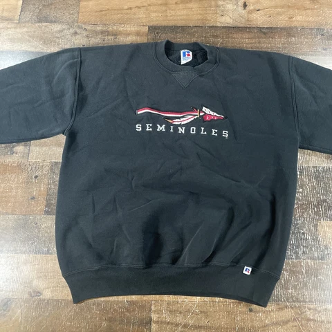Vintage Russell Athletic Florida State Seminoles Mens Sweater Extra Large Black Cover