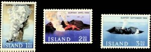 Iceland #372-374 MLH VF Complete Surtsey set of 3 stamps