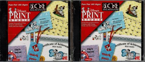 Lot de 2 101 Dalmatiens Disney's Print Studio PC neuf XP acheter plus économiser plus
