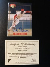 BOB GIBSON 1994 NABISCO All Time Legends AUTO Autograph w/ COA