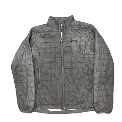 Patagonia Nano Puff Jacket Womens Quilted XL Gray/Silver - Image 1 of 4