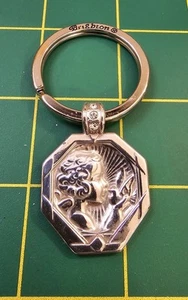 Brighton Devotion Peace Key Fob Chain Ring Pendant RARE Silvertone - Picture 1 of 2