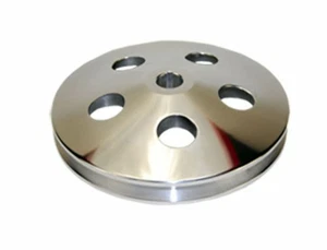Machined Aluminum Single Groove Power Steering Pulley, Fits GM/Chevy 1967-84 - Picture 1 of 1