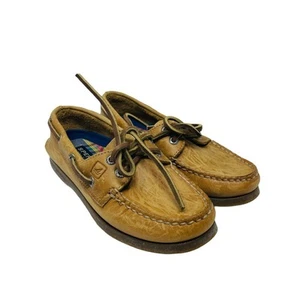 Scarpe da barca Sperry donna taglia 5M Top Sider in pelle marrone chiaro pelle - Foto 1 di 8