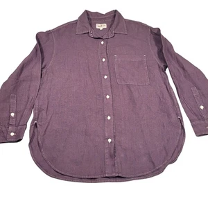 American Giant Shirt Mens Large Purple Button Down Long Sleeve Made USA Casual - Picture 1 of 5