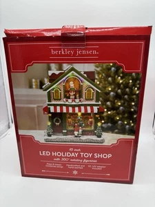 Berkley Holiday Toy Shop 16" LED Lichter Musik 8 Lieder rotierendes Weihnachtsdorf - Bild 1 von 12