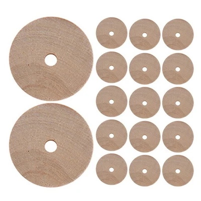 Lot de 50 roues en bois vierges pour modèles réduits de voitures, roues rondes - Image 1 of 4