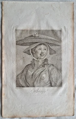 William Hogarth Schrimps Verkäuferin Radierung um 1790 - Bild 1 von 3