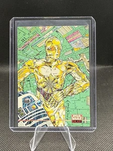 1994 Topps Star Wars Galaxy Series 2 Card # 225 C-3PO And R2D2 - Picture 1 of 2