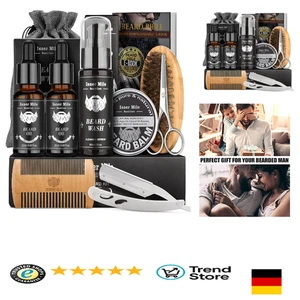 Edelstahl Bartschere | Bartbürste & Kamm Set | Pflege für alle Barttypen - Bild 1 von 6