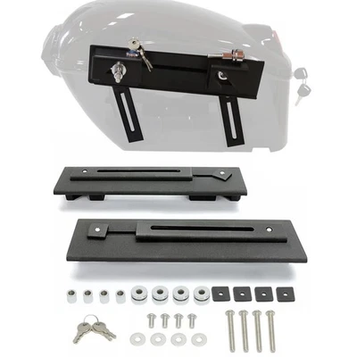 Bolsas rígidas para sillín de motocicleta soportes de montaje desmontables de liberación rápida Foto 1 de 4