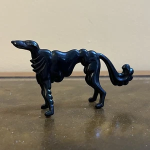 Estatuilla negra Borzoi Don Manning perro 4" - Imagen 1 de 11