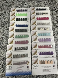 Color Street Nail Polish Strips Lot of 20 Long Lasting Peel & Apply 1 Pedicure - Picture 1 of 14