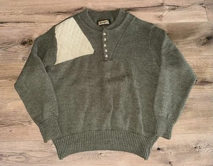 Vintage Remington Wollmischung Pullover Herren XL Strick Shooting Henley USA 5 Knöpfe - Bild 1 von 7
