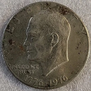 1976 P EISENHOWER DOLLAR MÜNZE TYP II (2) AVE ZIRKULIERT *D441 - Bild 1 von 3