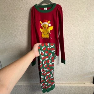 Hanna Andersson Pokémon Pikachu Christmas Long Sleeve Pajama Set Size 12 - Picture 1 of 14