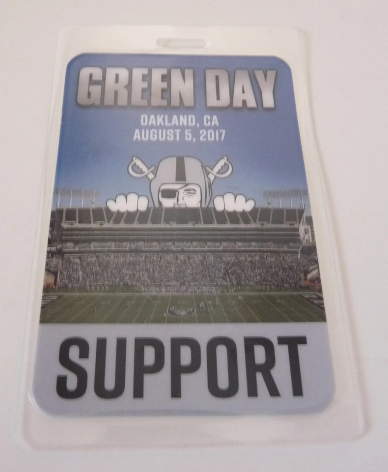 Green Day Aug 5 2017 OAKLAND Tour Support Laminate Backstage Pass D5 - Image 1 of 1