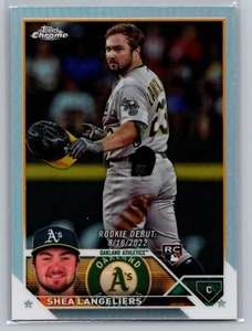 Shea Langeliers Rookie Debut Refractor 2023 Topps Chrome Update Baseball - Picture 1 of 2