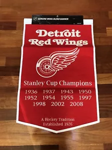 Detroit Red wings Stanley Cup Dynasty Banner 24X36 top quality wool banner - Picture 1 of 4