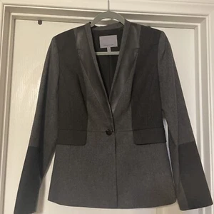Classique Entier Women's Blazer Black Gray Jacket Size 6 - Picture 1 of 5