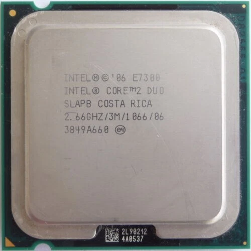 Used Intel E7300 2.66GHz Dual-Core LGA775 CPU 3MB Cache SLAPB Tested - Image 1 of 2