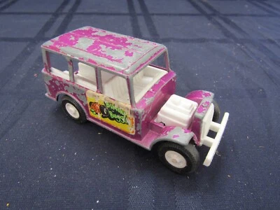 Vintage Metal 1970 Tootsie Purple Resort Shuttle Bus- Bimini Buggy- USA ~ 3 7/8" Foto 1 de 4