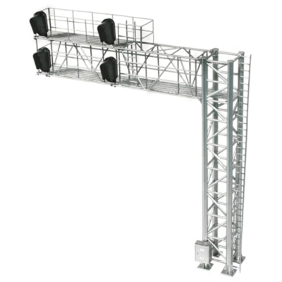 Atlas 70000099 HO Scale Signal Modern Cantilever Bridge 2 Track & 4 Head-Right - Image 1 of 2