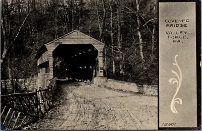 Postcard Covered Bridge in Valley Forge, Pennsylvania - Image 1 of 2