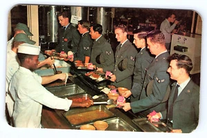 Dover USAF Air Force Base Chow Line Delaware Postcard B296 - Picture 1 of 2