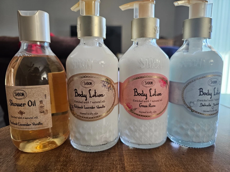 3 лосьона для тела SABON и 1 масло для тела, полноразмерные, абсолютно новые, проверьте детали - Изображение 1 из 1